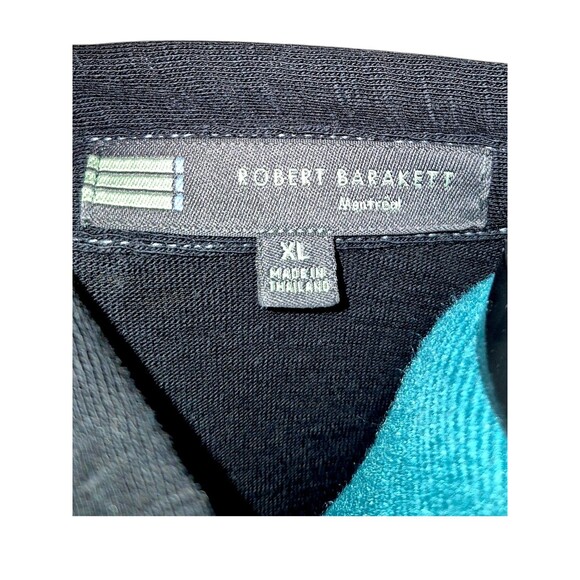 ROBERT BARAKETT BUTTON Up Vacation Pima Soft Luxury Black Cardigan SIZE XL - Picture 2 of 7